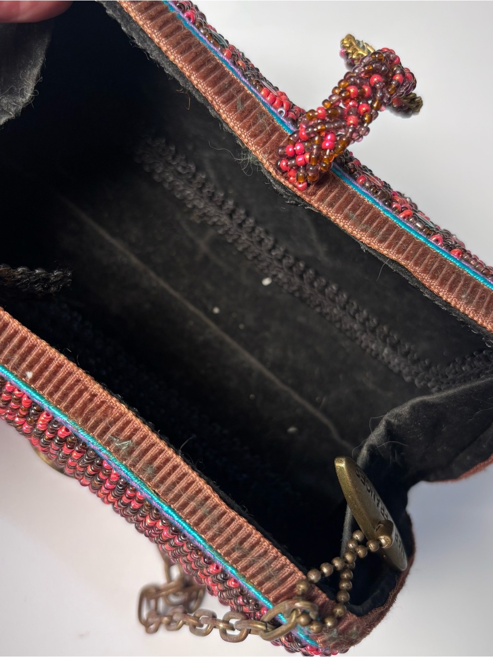 Mary Frances Beaded Clutch Evening Bag Jeweled Embellished Vintage Boho Purse - Picture 4 of 13